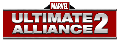 Marvel Ultimate Alliance 2 title screen for Nintendo DS